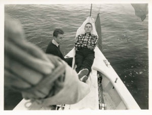 Image of Bill Deacon and Fred Comee aboard